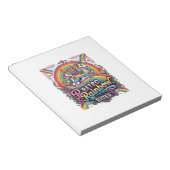 Einhorn Retro Regenbogen Reiter Notizblock (angewinkelt)