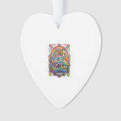 Einhorn Retro Regenbogen Reiter Ornament (Vorderseite)