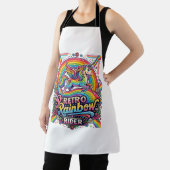 Einhorn Retro Regenbogen Reiter Schürze (InSitu)