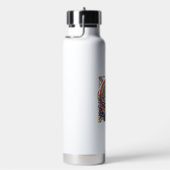 Einhorn Retro Regenbogen Reiter Trinkflasche (rechts)