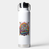 Einhorn Retro Regenbogen Reiter Trinkflasche (Vorderseite)