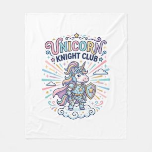 Einhorn-Ritter-Club Druckfertige Bekleidung Grafik Fleecedecke