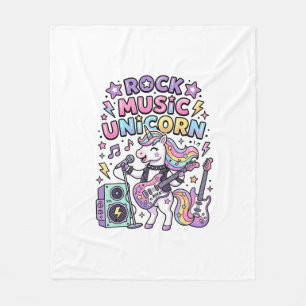 Einhorn Rock Musik Einhorn Bezaubernder Marktplatz Fleecedecke