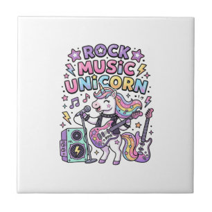 Einhorn Rock Musik Einhorn Bezaubernder Marktplatz Fliese