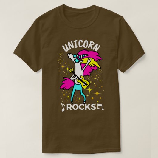 Einhorn Rocks I Liebe Einhorn T-Shirt (Design vorne)