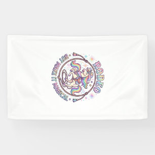 Einhorn-Rodeo aber mach es magisch lustiges süßes  Banner