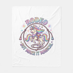 Einhorn-Rodeo, aber machen Sie es magisch lustig s Fleecedecke