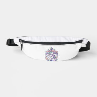 Einhorn-Roller-Disco-Grafikdesign-T-Shirt-Design Bauchtasche
