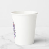 Einhorn-Roller-Disco-Grafikdesign-T-Shirt-Design Pappbecher (Links)