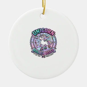 Einhorn Roller Disco POD Fertige Marktplatz-Grafik Keramik Ornament
