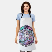 Einhorn Roller Disco POD Fertige Marktplatz-Grafik Schürze (Getragen)