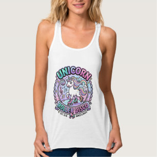 Einhorn Roller Disco POD Fertige Marktplatz-Grafik Tank Top