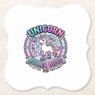 Einhorn Roller Disco POD Fertige Marktplatz-Grafik Untersetzer