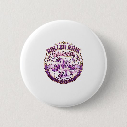 Einhorn-Roller-Rink Einhorn POD Fertig Merch Desig Button (Vorderseite)
