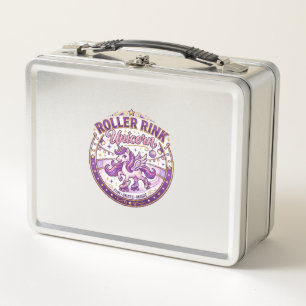 Einhorn-Roller-Rink Einhorn POD Fertig Merch Desig Metall Brotdose