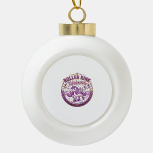 Einhorn-Roller-Rink-Einhorn-POD-fertiges-Merch-Des Keramik Kugel-Ornament