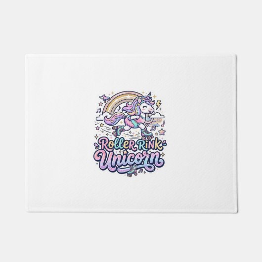 Einhorn-Roller-Rink-Einhorn Premium-Vector-Aufkleb Fußmatte (Vorderseite)