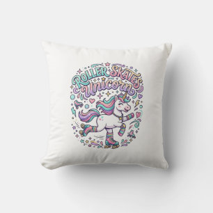 Einhorn-Rollschuhe Einhorn-Retro-Stil Grafik Kissen