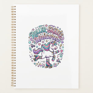 Einhorn-Rollschuhe Einhorn-Retro-Stil Grafik Planer