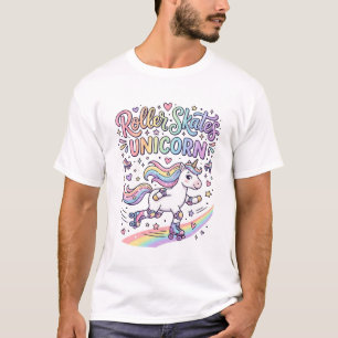 Einhorn-Rollschuhe Einhorn Verspielter Aufkleber u T-Shirt