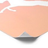 Einhorn Rosa Pastellfarbe Name Kinder Schlafzimmer Poster (Ecke)