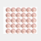 Einhorn Rose Gold Glitzer Tropfen Rosa individuell Etiketten (Blatt)