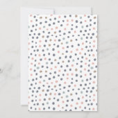 Einhorn Rose Goldschokolade Kuchen 1. Geburtstag Einladung (Rückseite)