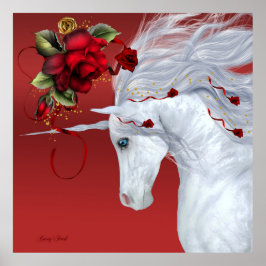 Einhorn-Rose Poster