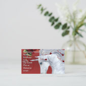 Einhorn-Rose Visitenkarte (Stehend Vorderseite)