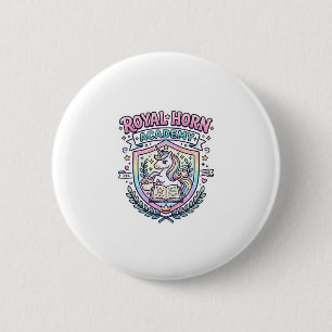 Einhorn Royal Horn Akademie Fettgedruckte Typograf Button