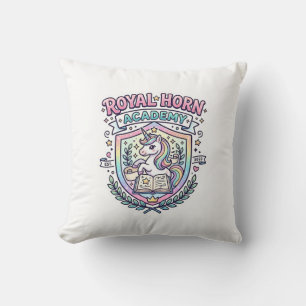 Einhorn Royal Horn Akademie Fettgedruckter Schrift Kissen