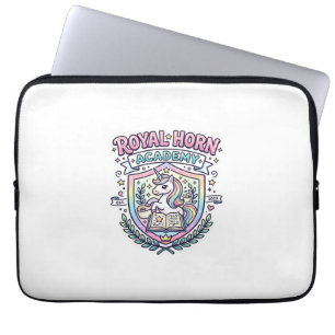 Einhorn Royal Horn Akademie Fettgedruckter Schrift Laptopschutzhülle