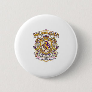 Einhorn Royal Horn Akademie Stylisches Zazzle Desi Button