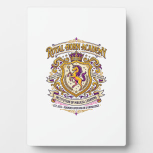 Einhorn Royal Horn Akademie Stylishes Zazzle Desig Fotoplatte