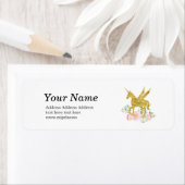 Einhorn-Rücksendeadresse-Aufkleber (Insitu)