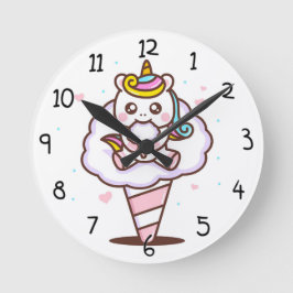 Einhorn Runde Wanduhr