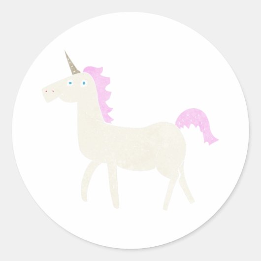 Einhorn Runder Aufkleber (Vorderseite)