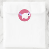 Einhorn Runder Aufkleber (Tasche)