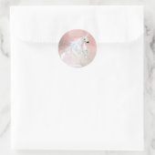 Einhorn Runder Aufkleber (Tasche)