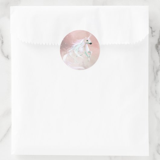 Einhorn Runder Aufkleber (Tasche)