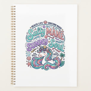Einhorn Salty Mane Sunny Soul Retro Style T-Shirt Planer