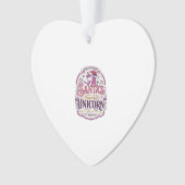Einhorn-Santa-Einheits-Einhorn Ornament (Vorderseite)