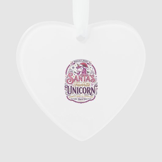 Einhorn-Santa-Einheits-Einhorn Ornament (Vorderseite)