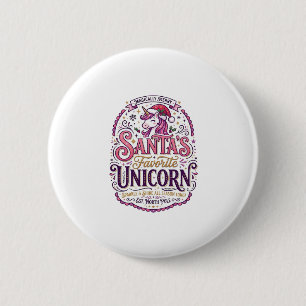 Einhorn-Santa-Einlieblings-Einhorn Button