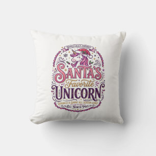 Einhorn-Santa-Einlieblings-Einhorn Kissen