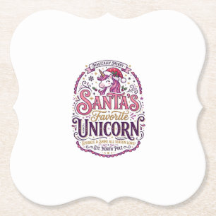 Einhorn-Santa-Einlieblings-Einhorn Untersetzer