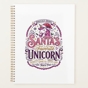 Einhorn-Santa-Lieblings-Einhorn Planer