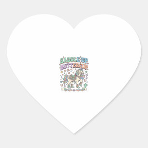 Einhorn Sattel hoch Buttercup Kawaii Typografie De Herz-Aufkleber