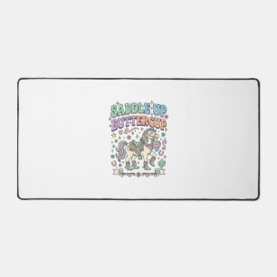 Einhorn Sattel hoch Buttercup Kawaii Typografie De Schreibtischunterlage
