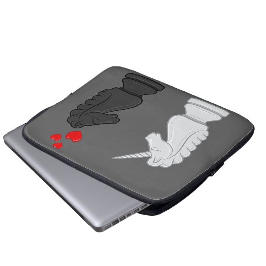 Einhorn-Schach-Ritter Laptopschutzhülle (Vorne Knopf)